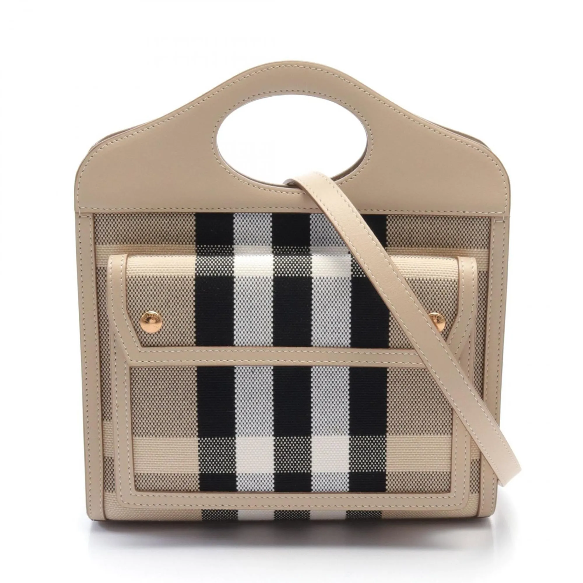 Burberry   Canvas Leather Handbag (Pre-Owned)