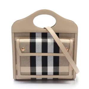 Burberry   Canvas Leather Handbag (Pre-Owned)