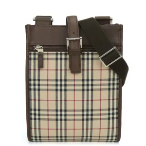 Burberry   Canvas Leather Shoulder Bag (Pre-Owned)
