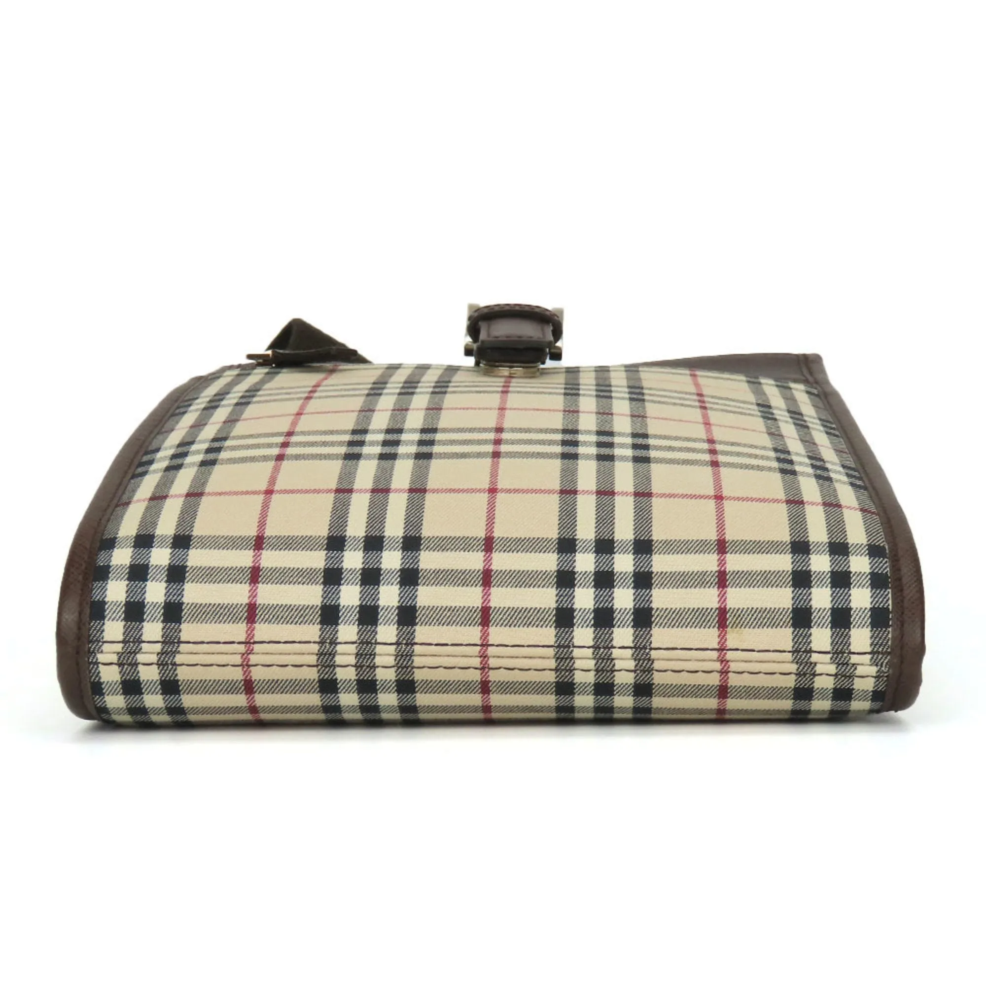 Burberry   Canvas Leather Shoulder Bag (Pre-Owned)