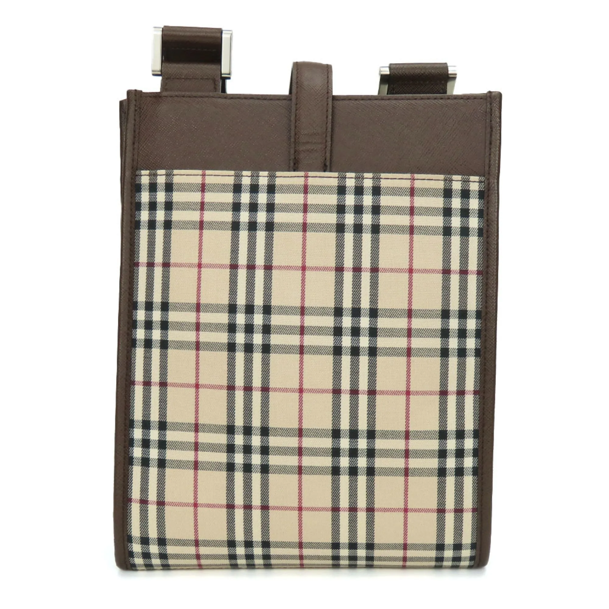 Burberry   Canvas Leather Shoulder Bag (Pre-Owned)