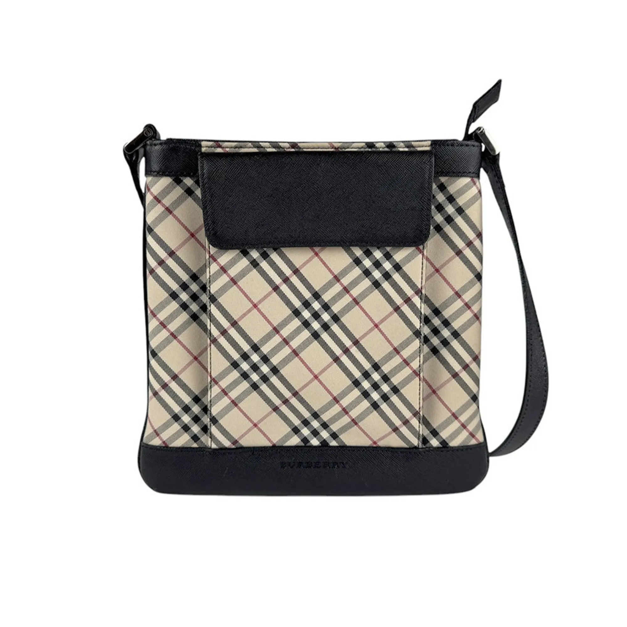 Burberry  Canvas Leather Shoulder Bag (Pre-Owned)