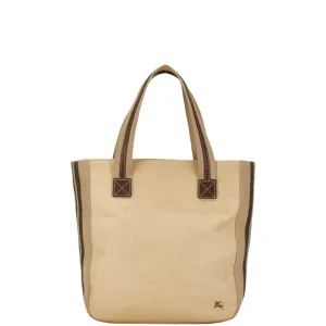 Burberry Canvas Shoulder Bag Tote Bag (Pre-Owned)