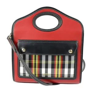 Burberry    Color Leather Nylon Canvas Handbag Shoulder Bag (Pre-Owned)