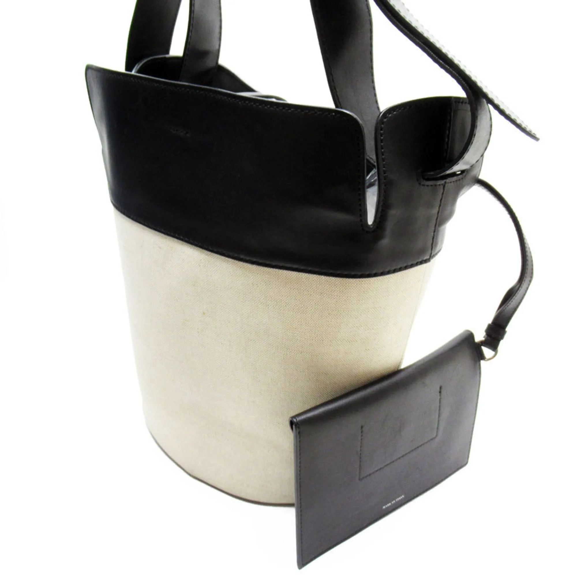 Burberry  ivory Canvas Leather Pouch Shoulder Bag (Pre-Owned)
