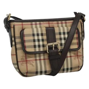 Burberry Nova Check Canvas Shoulder Bag (Pre-Owned)