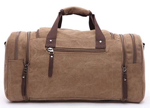 Canvas Duffel Bag, Aidonger Vintage Canvas Weekender Bag Travel Bag Sports Duffel with Shoulder
