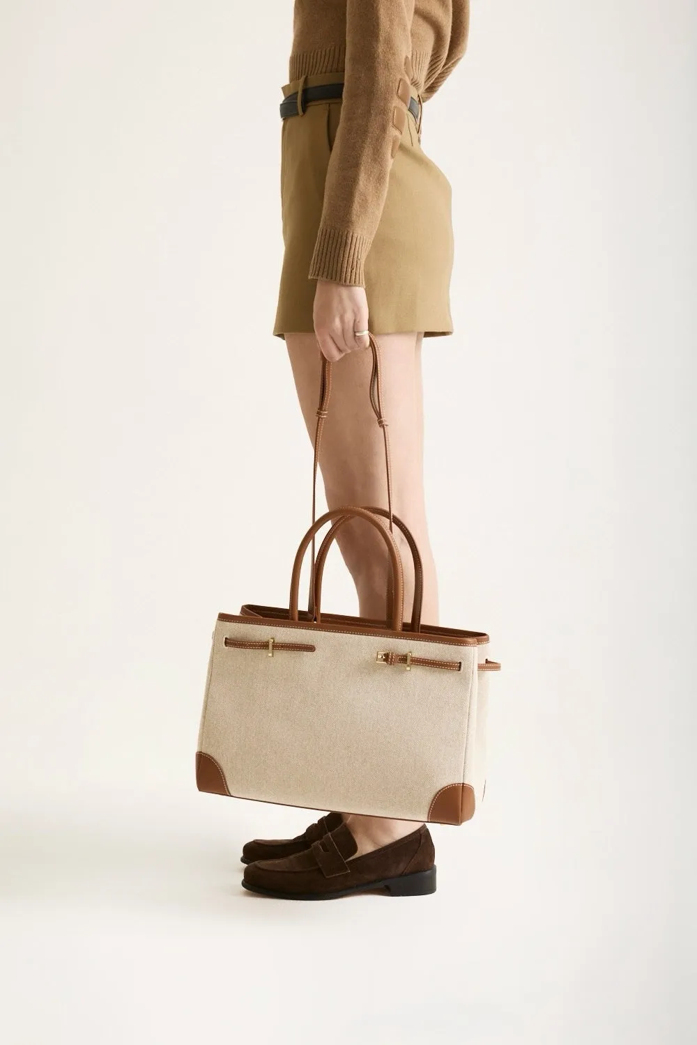 Caramel Canvas Book Tote Bag 33