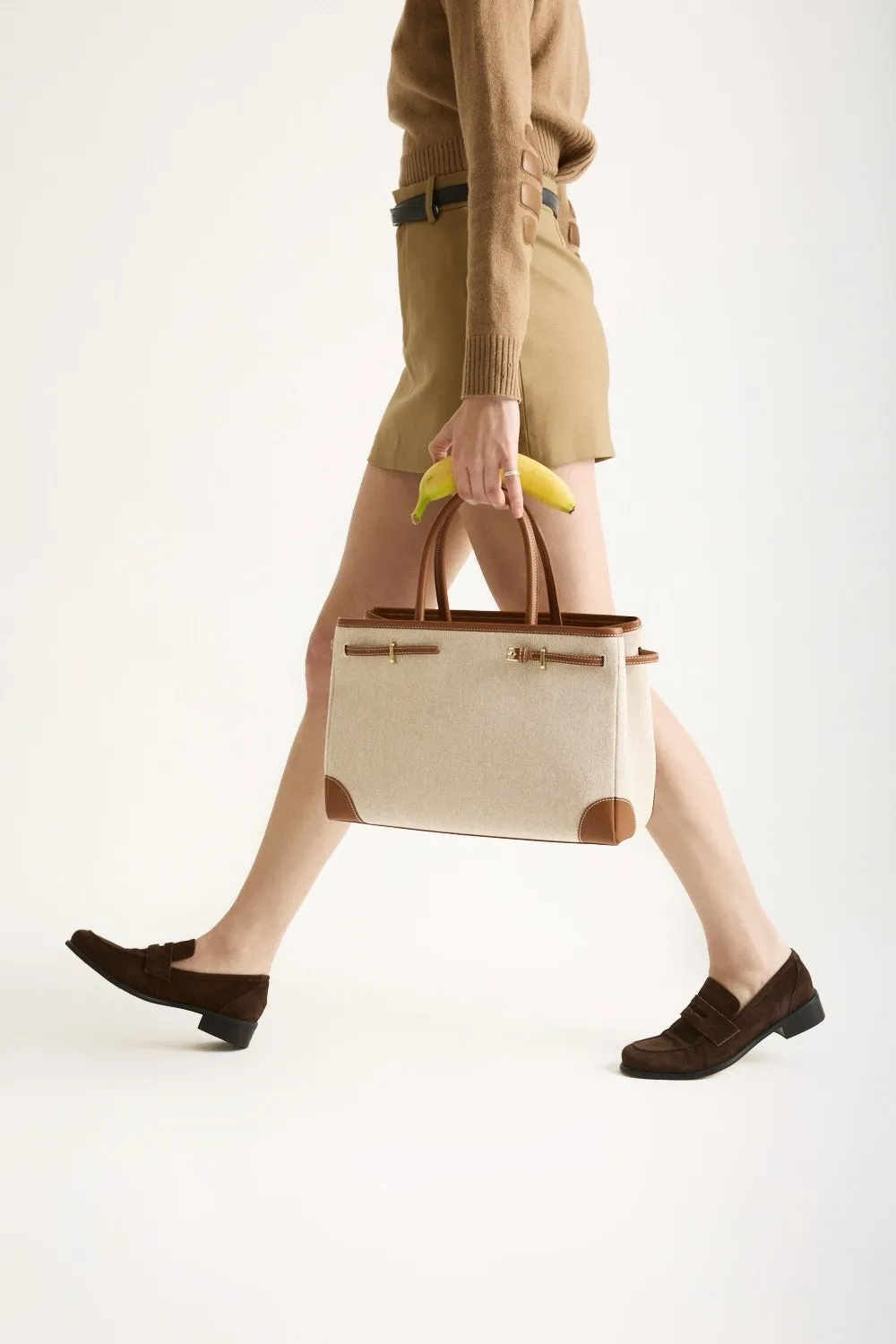 Caramel Canvas Book Tote Bag 33