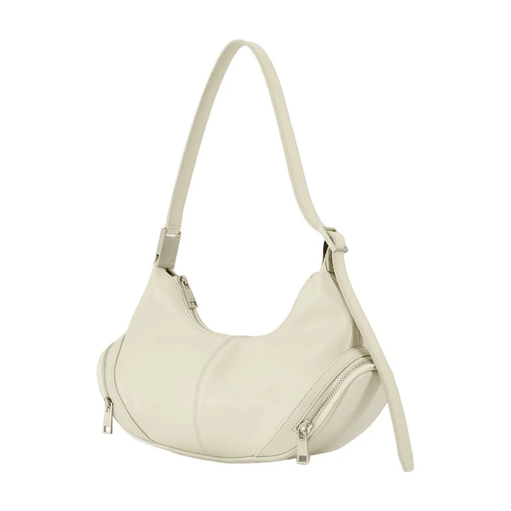Cargo Shoulder Bag - Leather - Cream