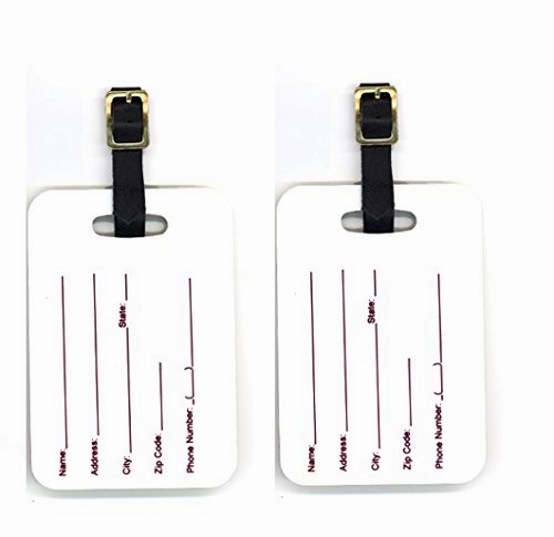 Carolines Treasures 6020Bt Orange Tabby Cat On The Fence Luggage Tag - Pair 2, 4 X 2.75 In.