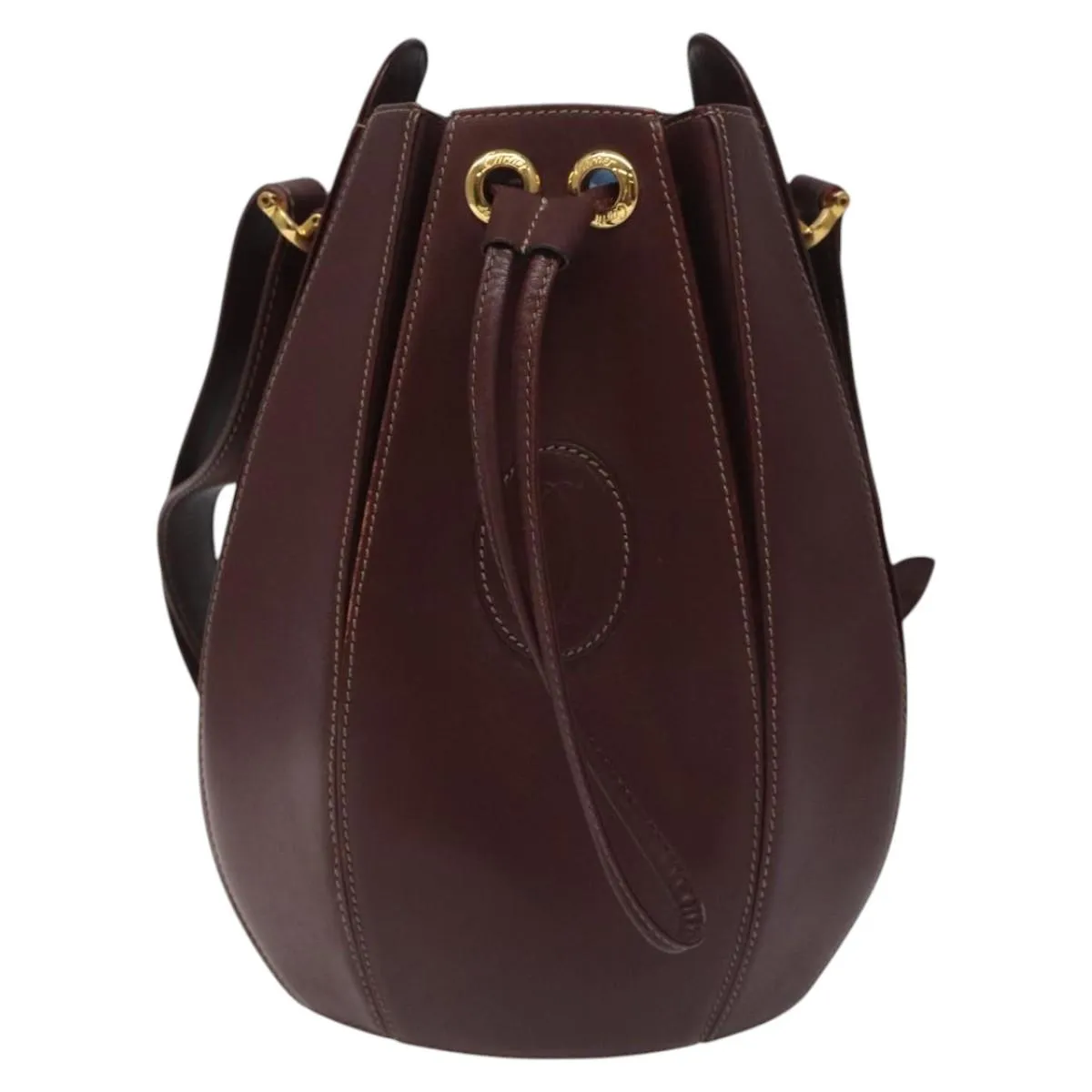 Cartier Seau Leather Shoulder Bag (Pre-Owned)
