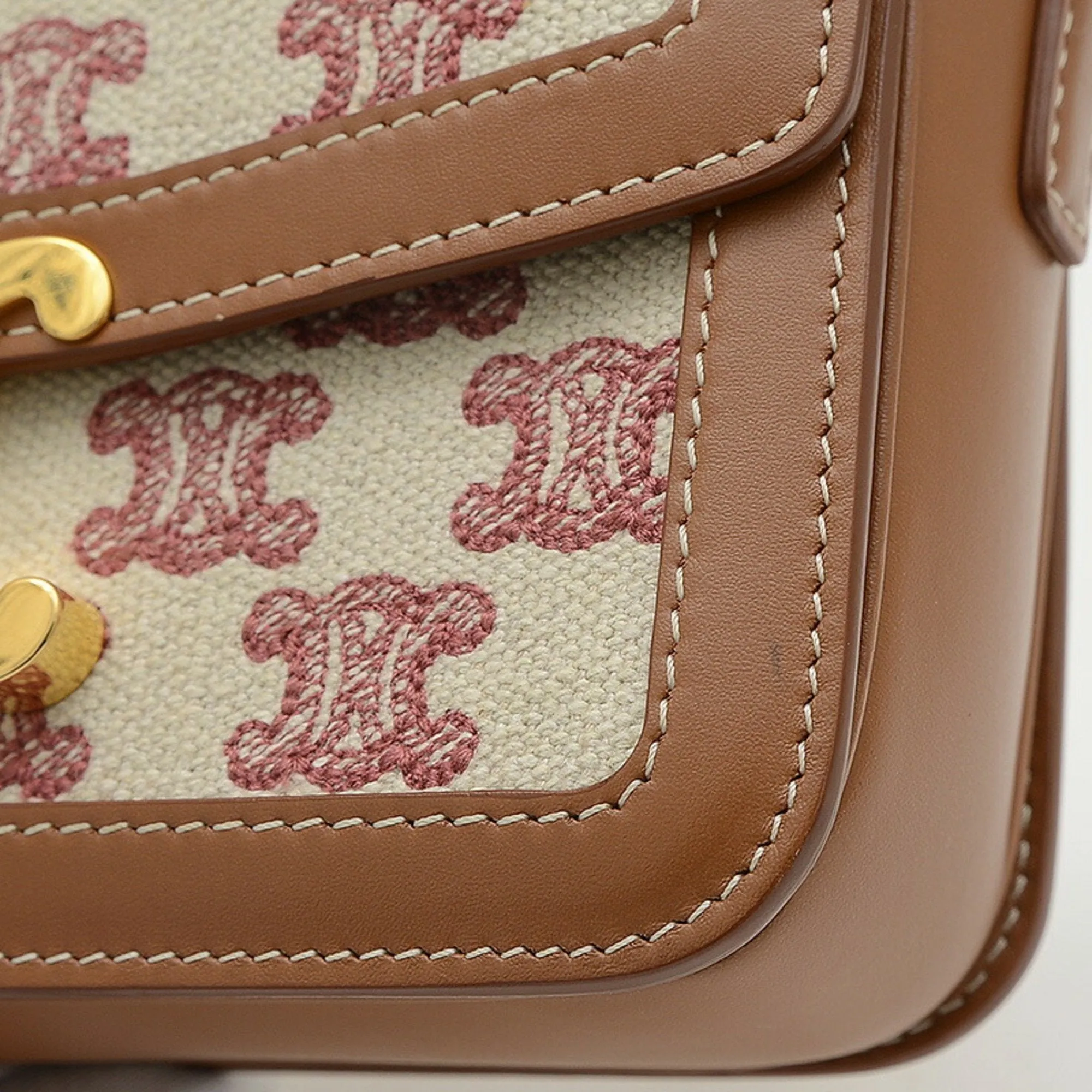 Celine Canvas Leather Shoulder Bag (Pre-Owned)