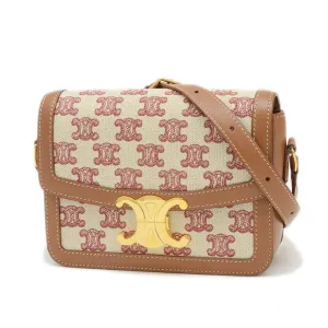 Celine Canvas Leather Shoulder Bag (Pre-Owned)