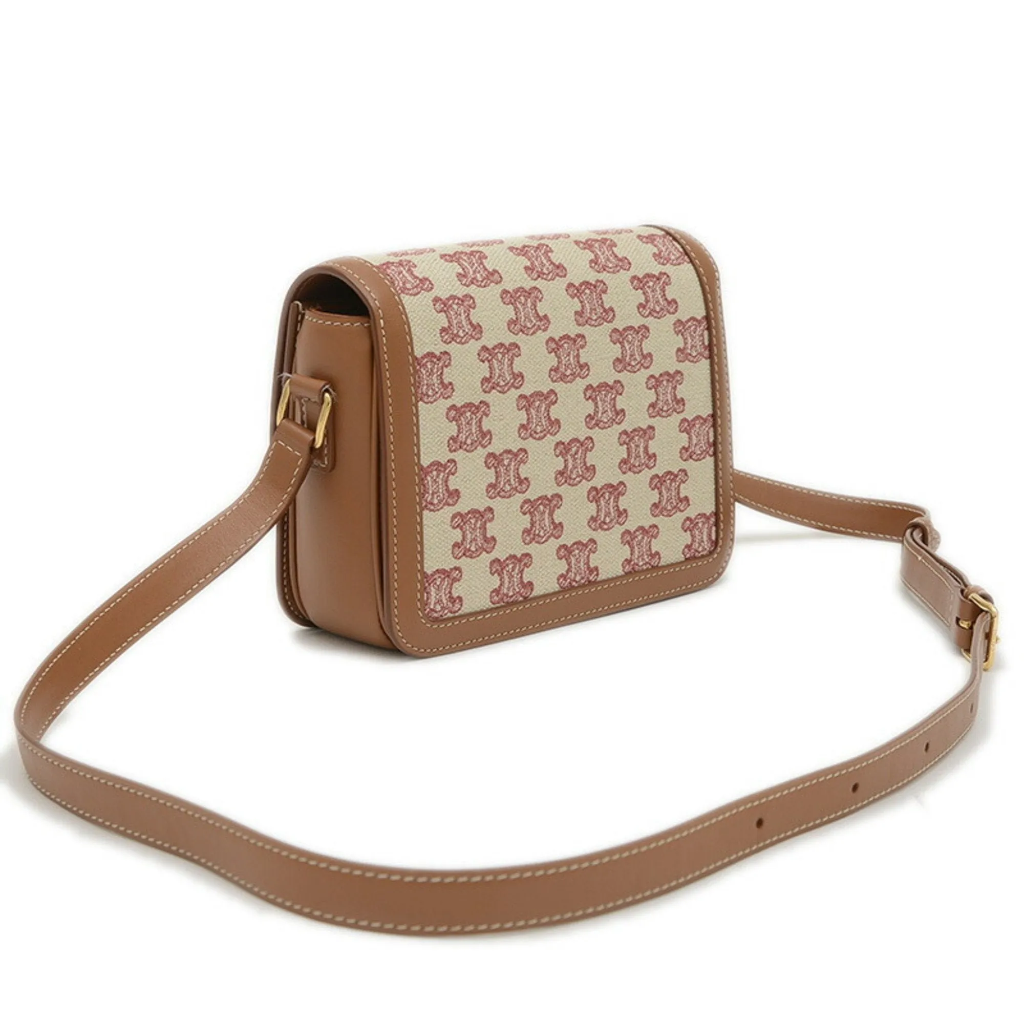 Celine Canvas Leather Shoulder Bag (Pre-Owned)