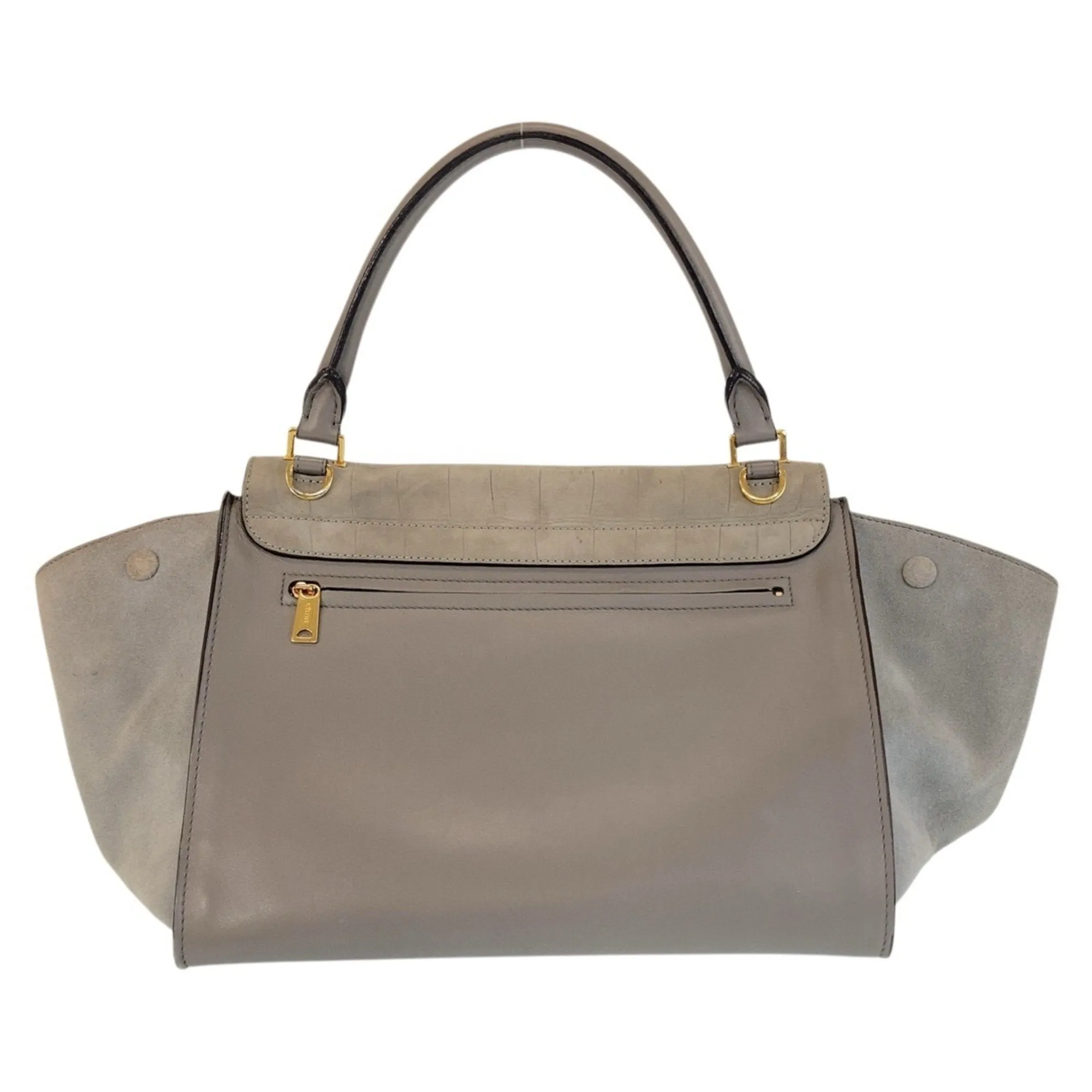 Celine Leather Suede Handbag Shoulder Bag (Pre-Owned)