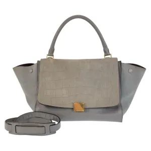 Celine Leather Suede Handbag Shoulder Bag (Pre-Owned)
