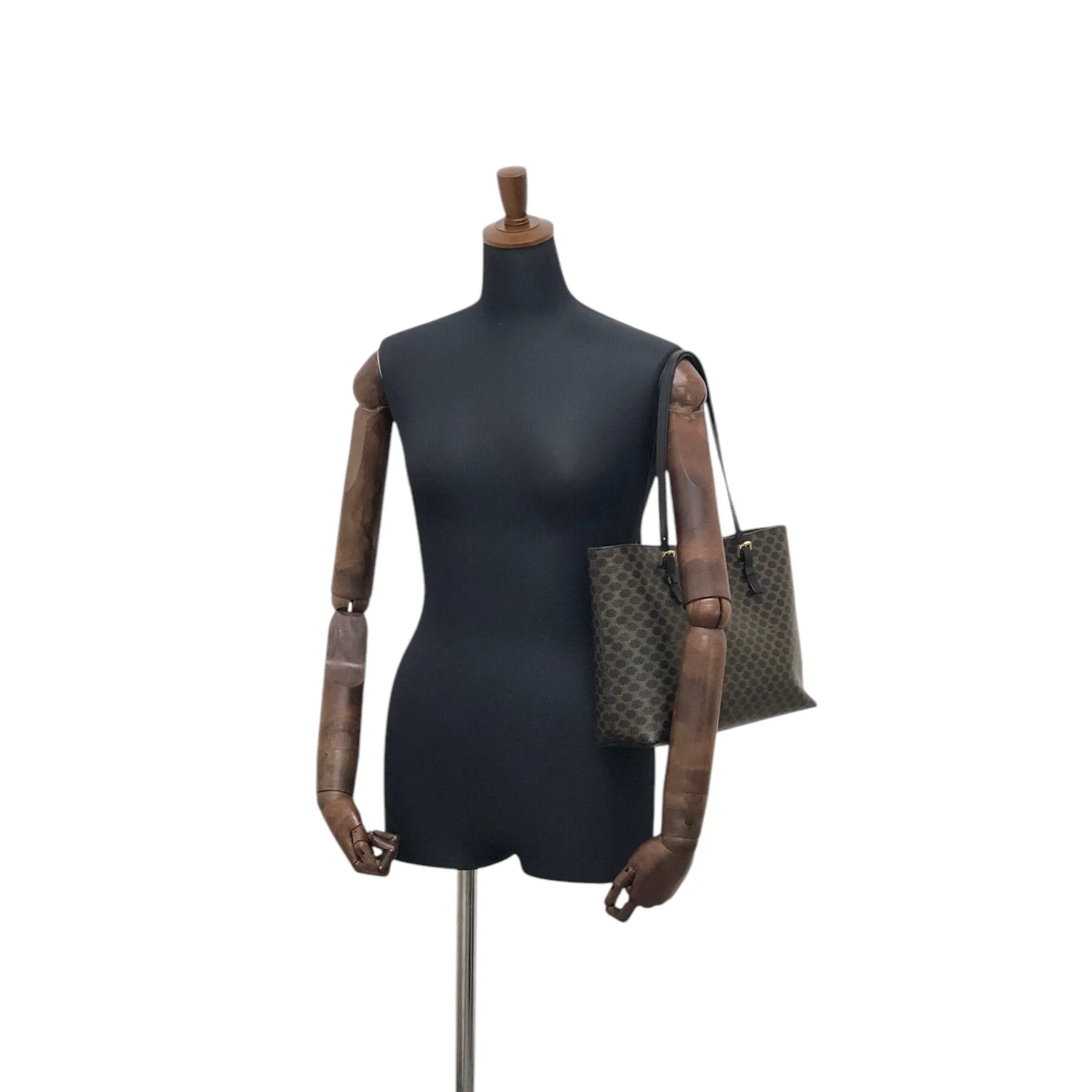 CELINE Macadam Shoulder bag Totebag Black Vintage vnytf5