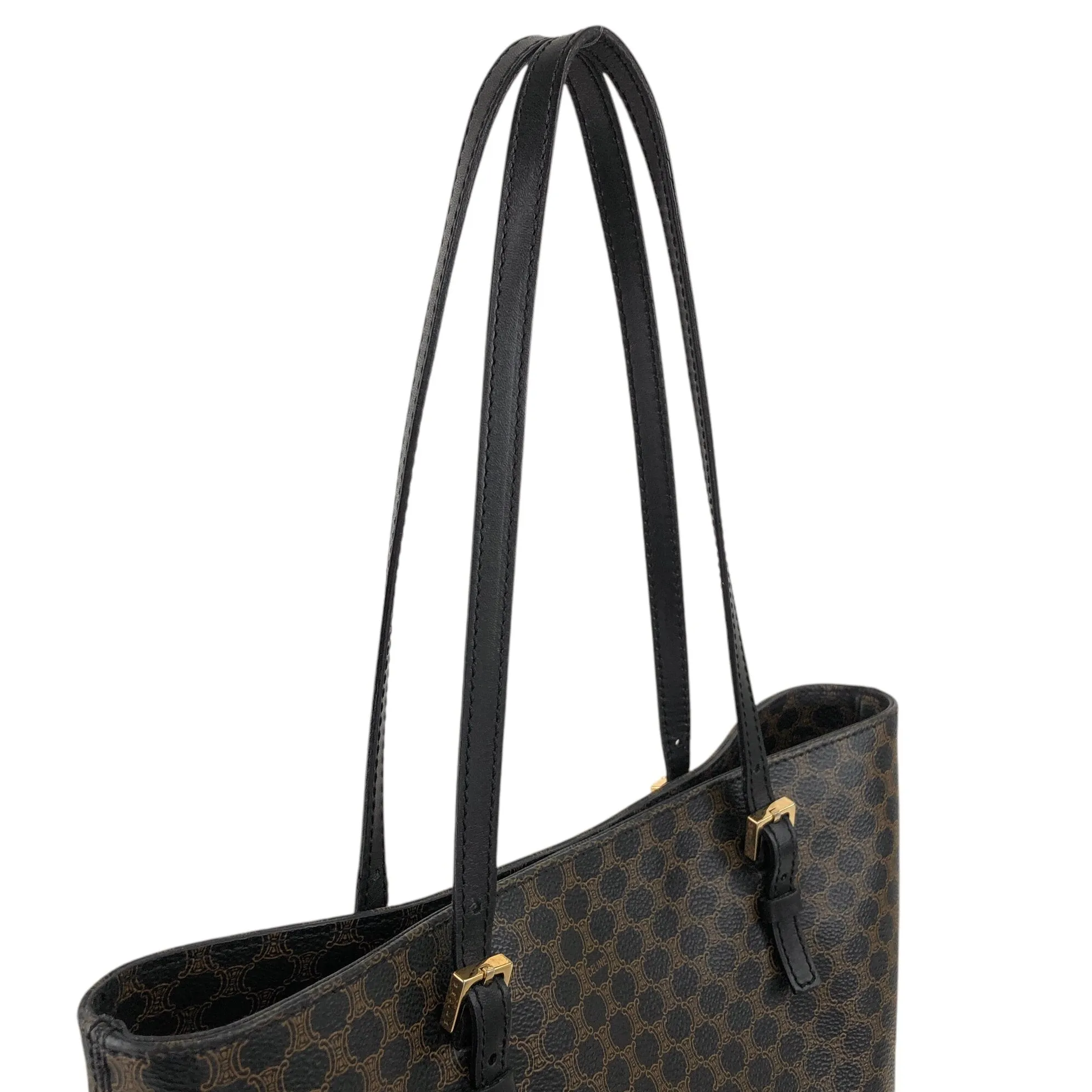 CELINE Macadam Shoulder bag Totebag Black Vintage vnytf5