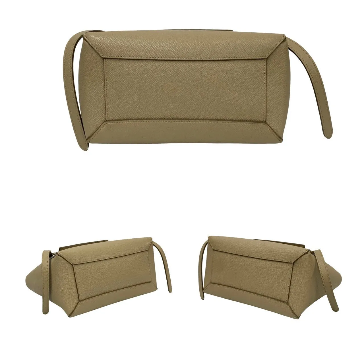 CELINE Shoulder Bag leather beige Belt bag micro