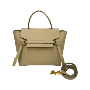 CELINE Shoulder Bag leather beige Belt bag micro