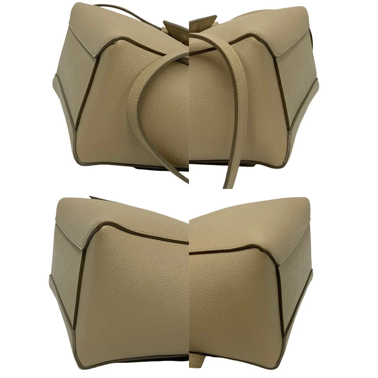 CELINE Shoulder Bag leather beige Belt bag micro