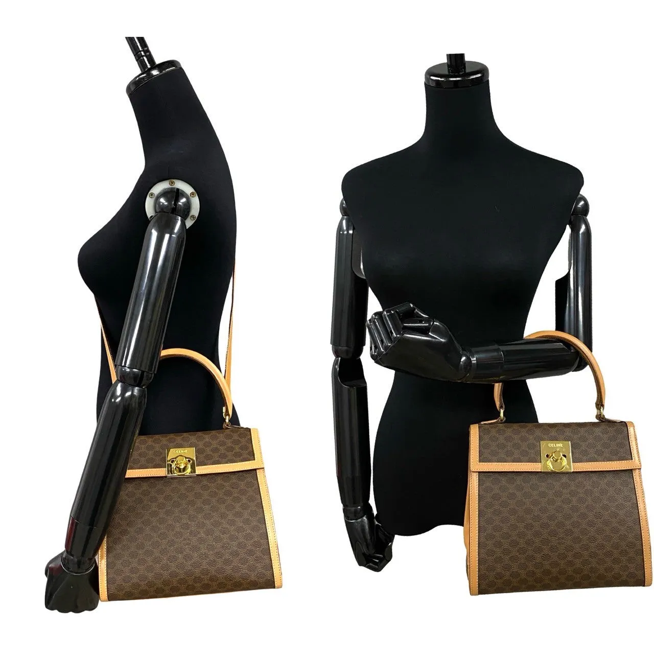 CELINE Shoulder Bag leather Brown