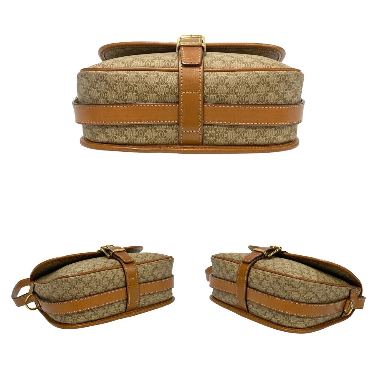 CELINE Shoulder Bag leather Brown