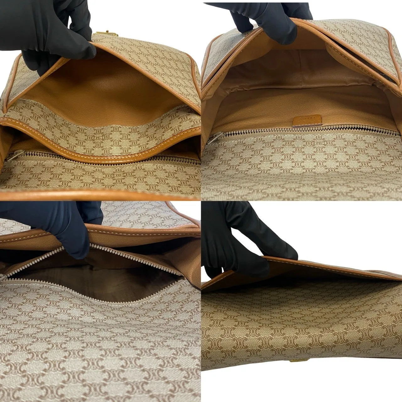 CELINE Shoulder Bag leather Brown