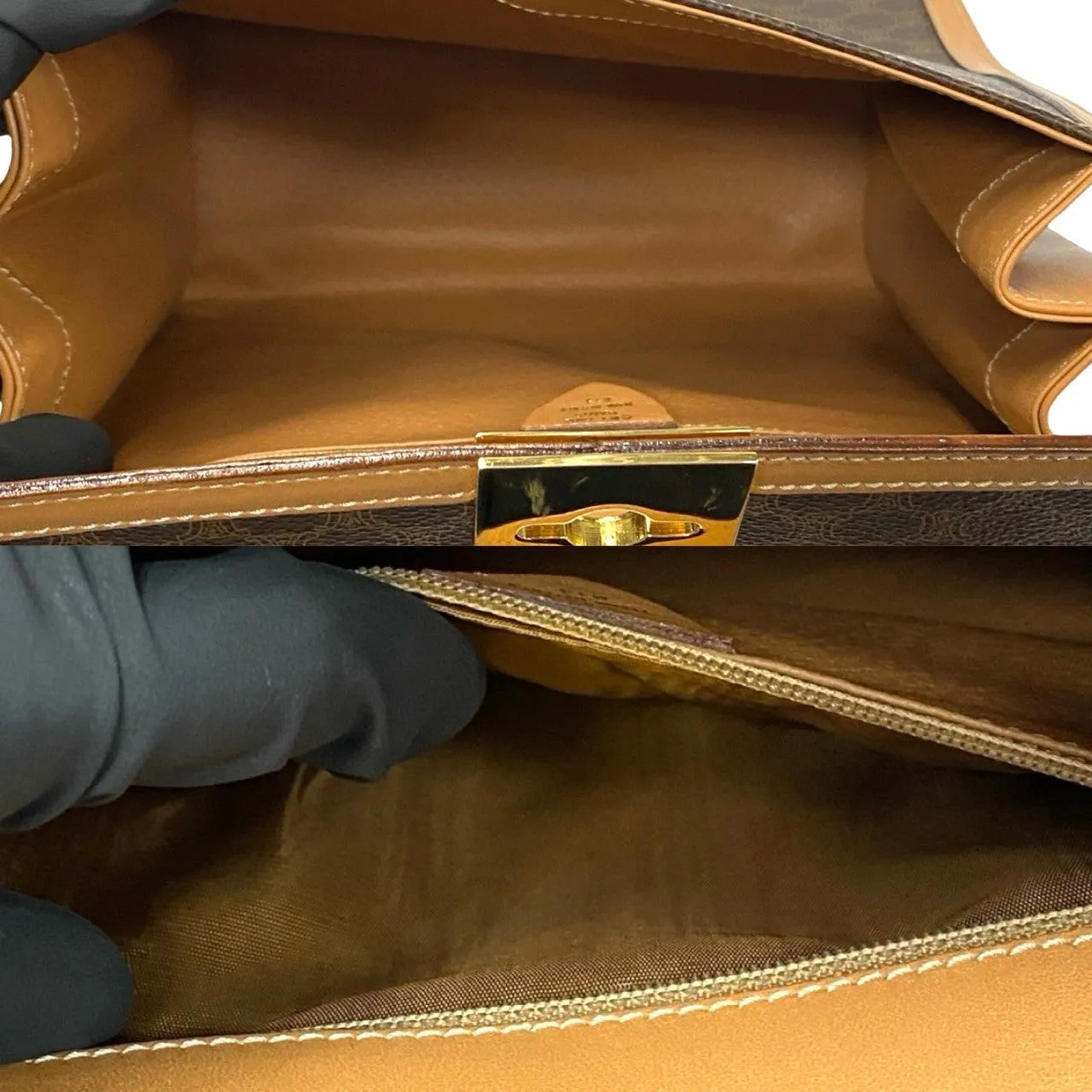 CELINE Shoulder Bag leather Brown