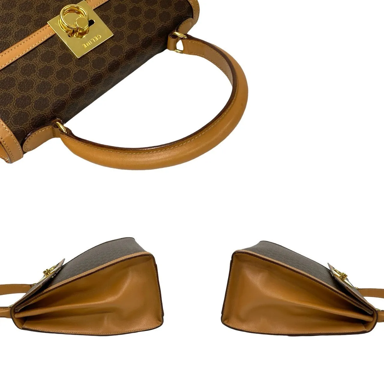 CELINE Shoulder Bag leather Brown
