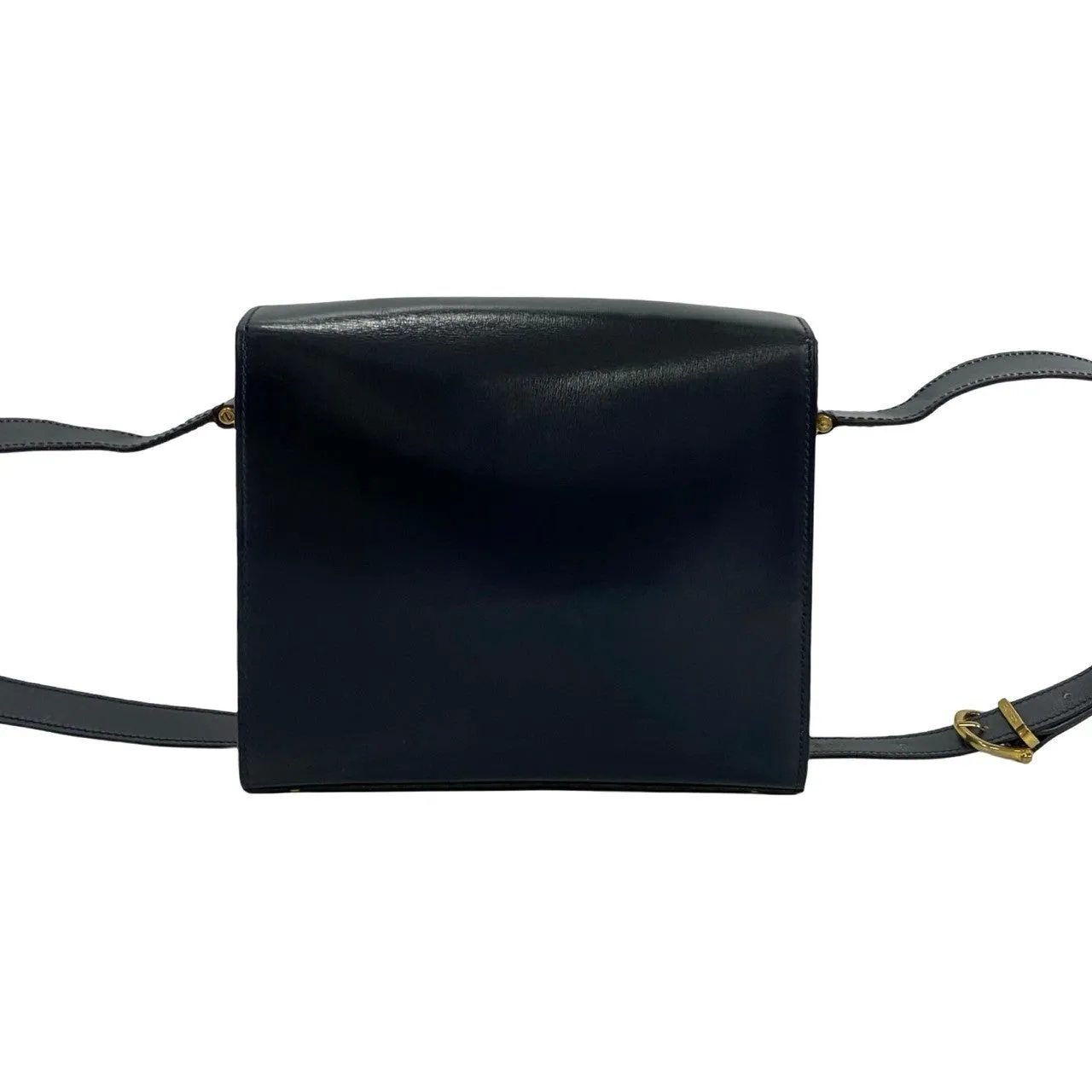 CELINE Shoulder Bag leather Navy