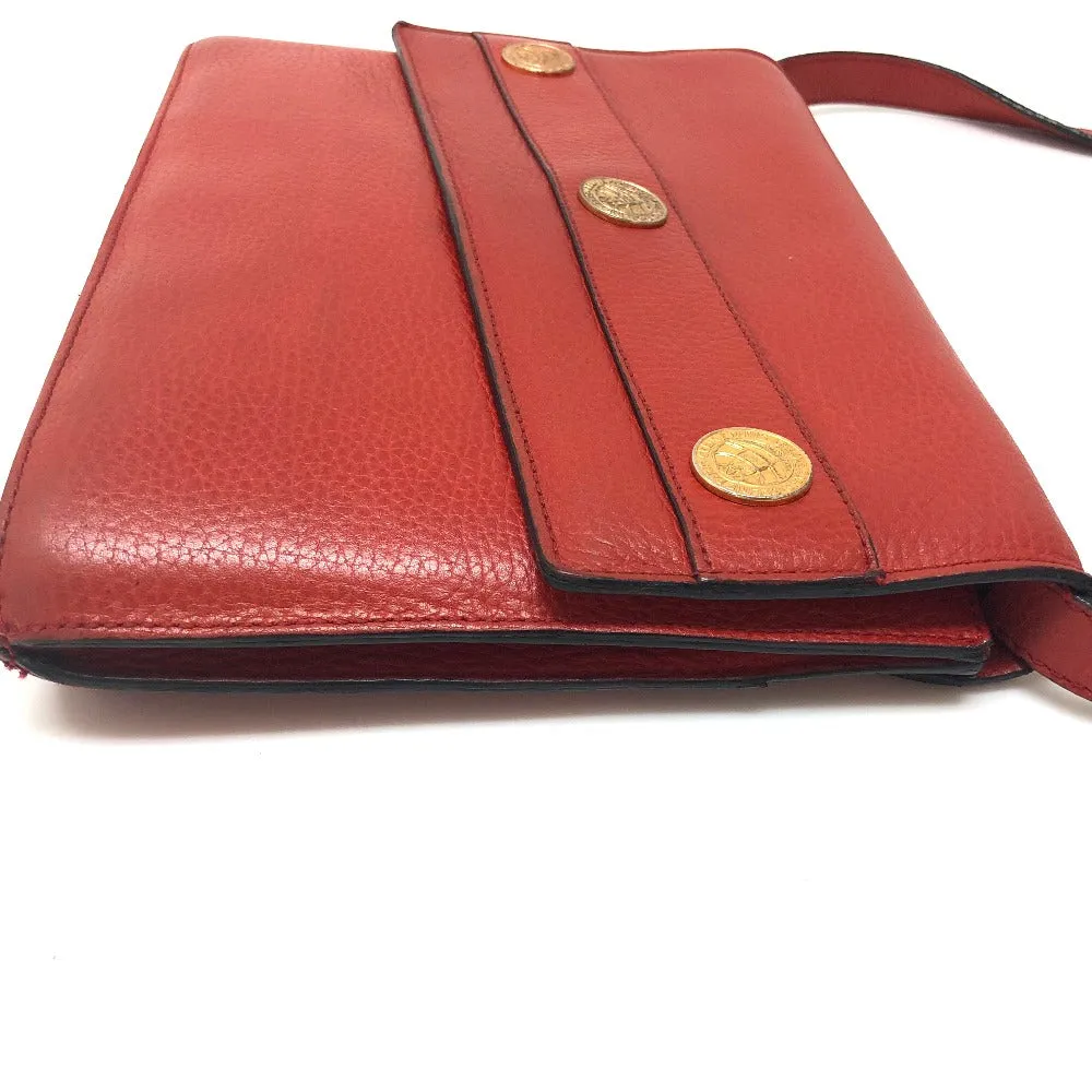 CELINE Shoulder Bag leather Red Crossbody bag vintage Women Used