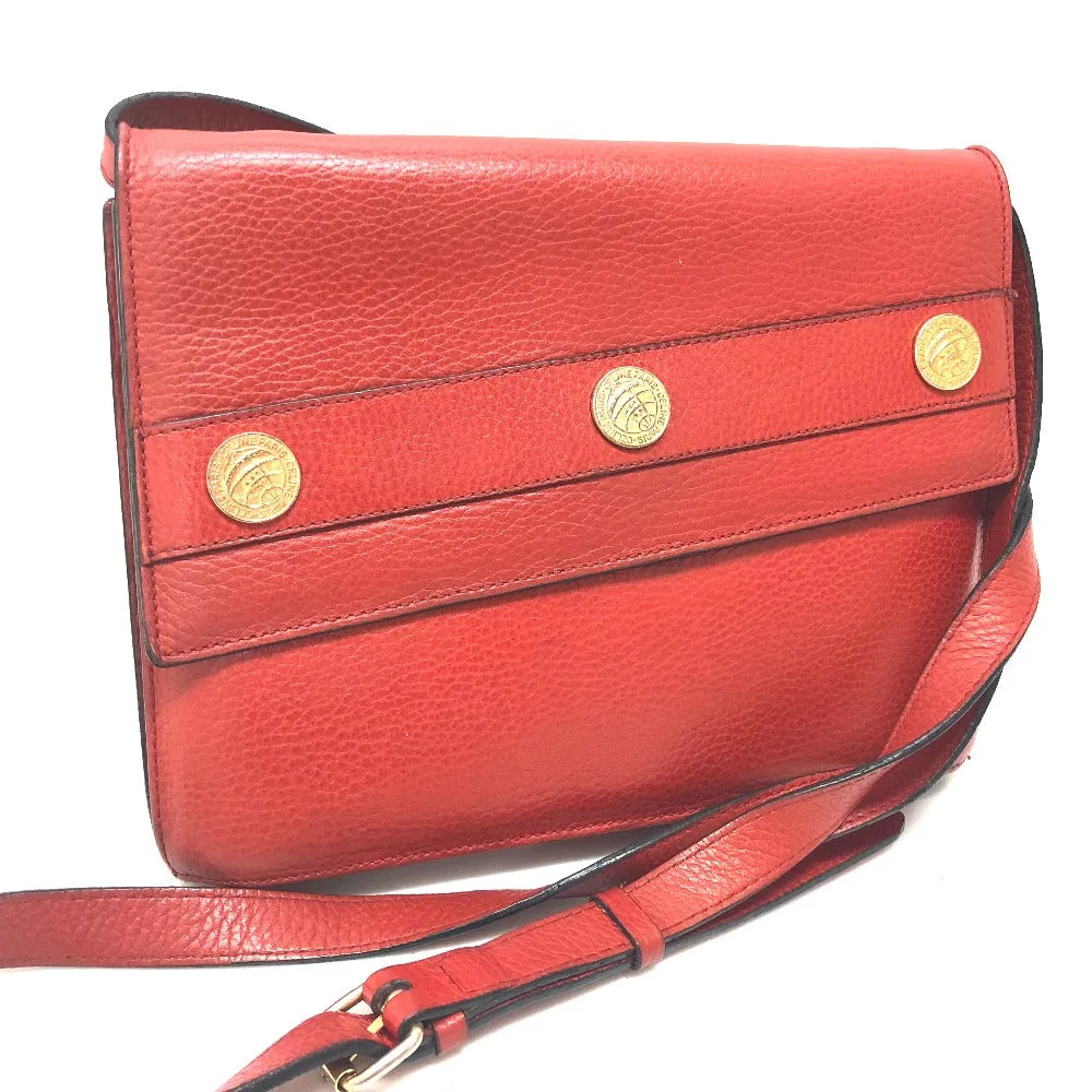 CELINE Shoulder Bag leather Red Crossbody bag vintage Women Used