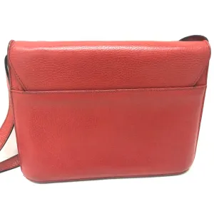 CELINE Shoulder Bag leather Red Crossbody bag vintage Women Used