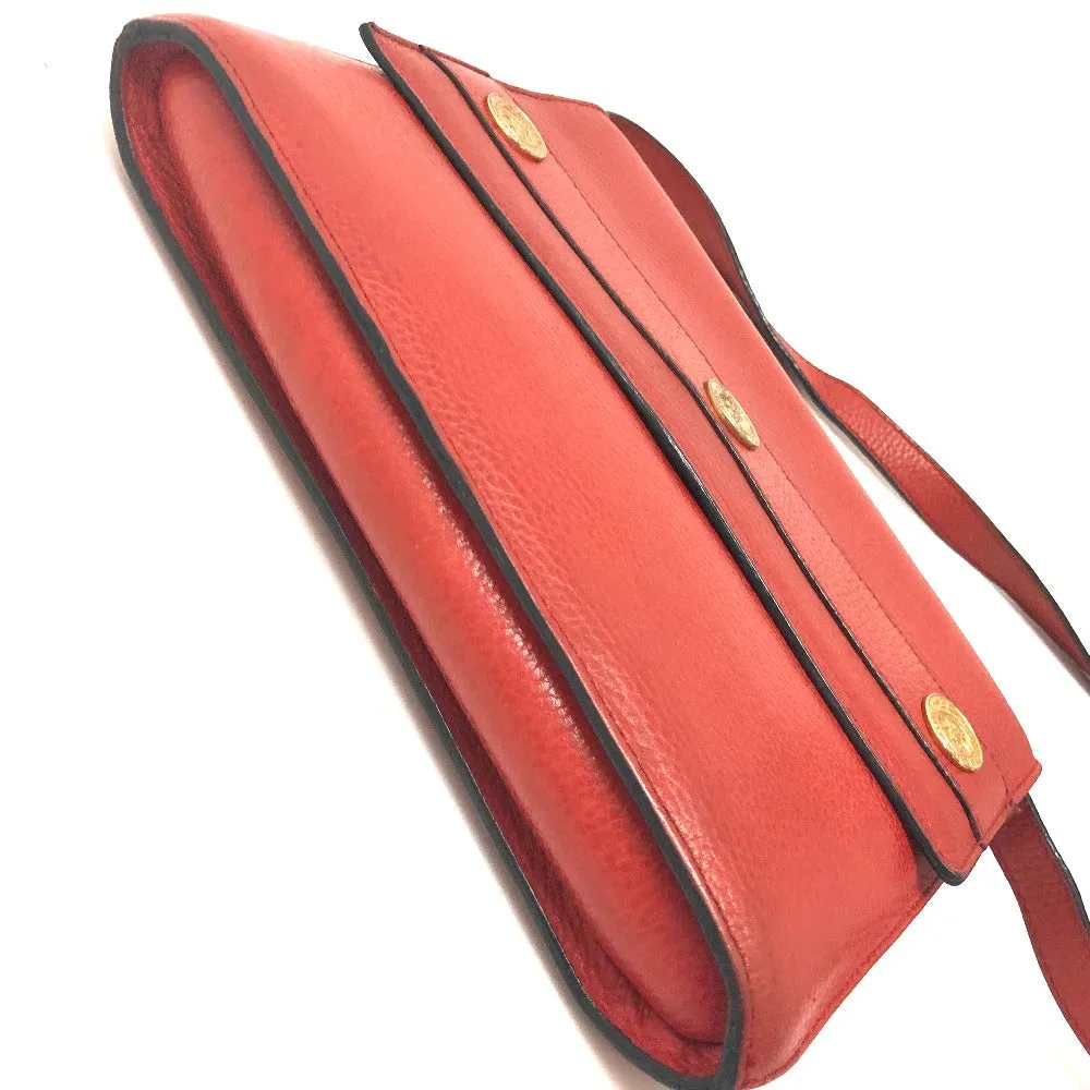 CELINE Shoulder Bag leather Red Crossbody bag vintage Women Used