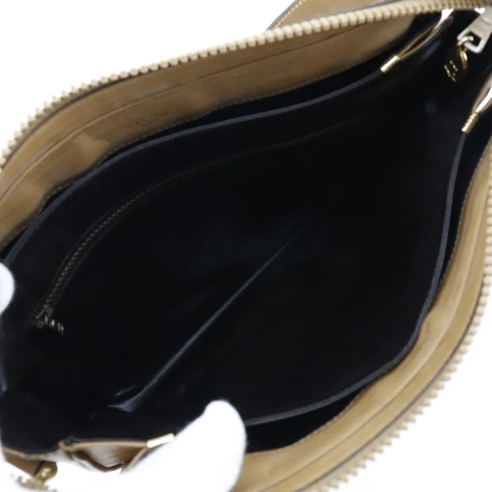 CELINE Shoulder Bag PVC beige Macadam Women Used