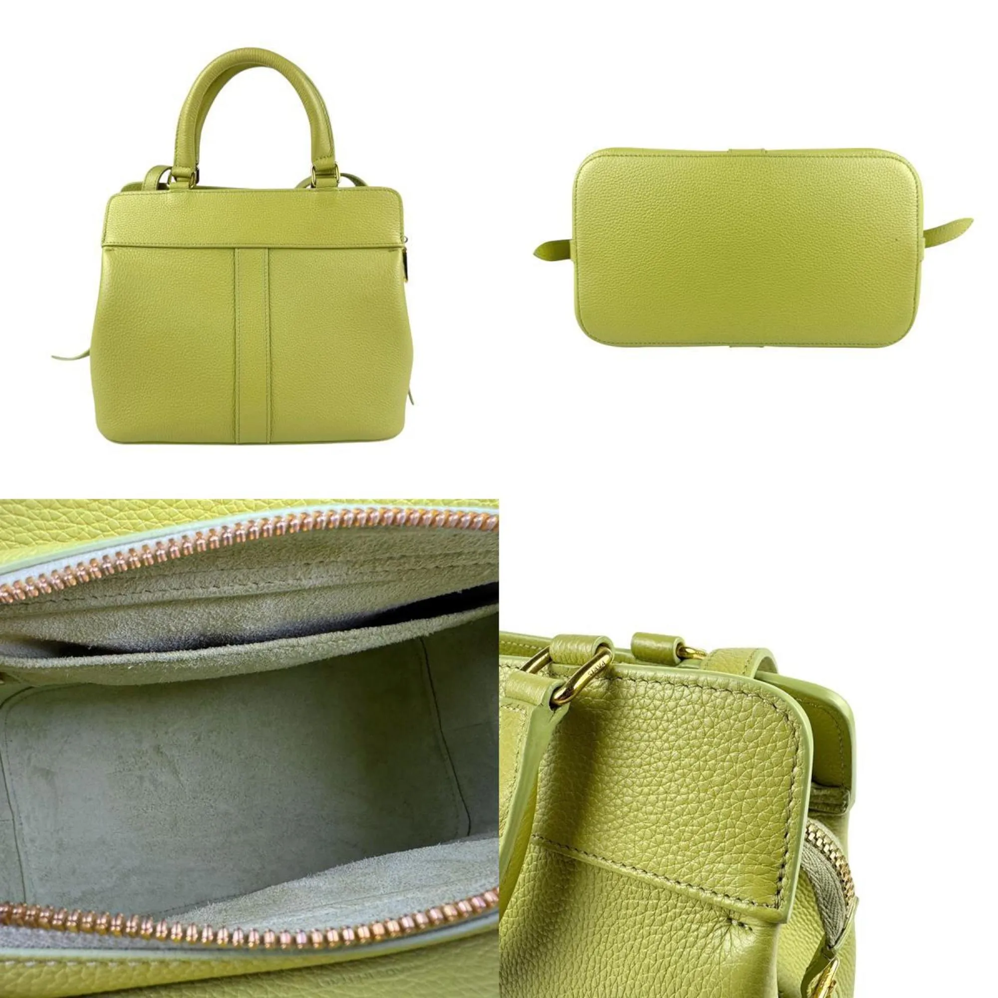 Celine yellow Leather Handbag Shoulder Bag (Pre-Owned)