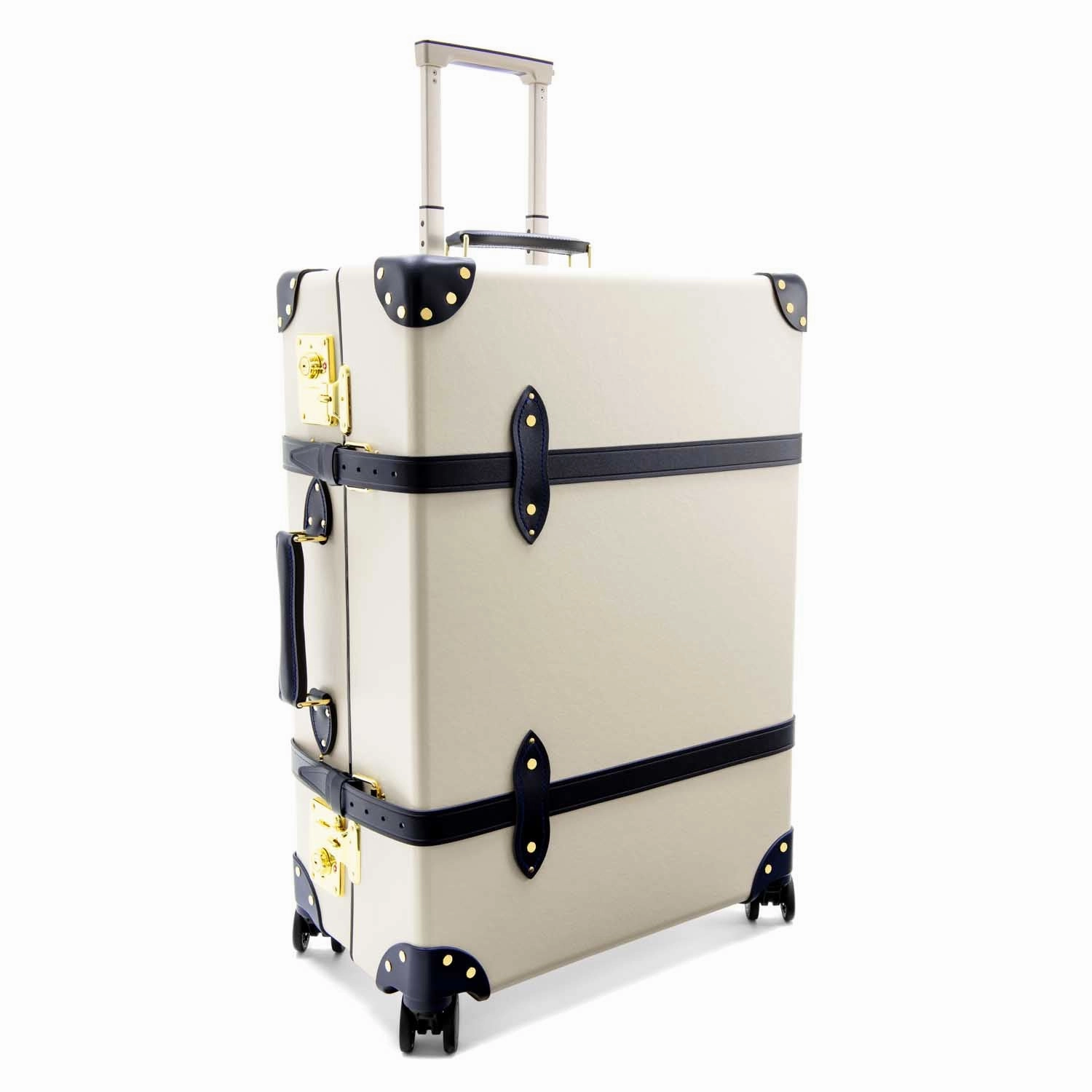 Centenary  Large Check-In - 4 Wheels | Ivory/Navy/Gold