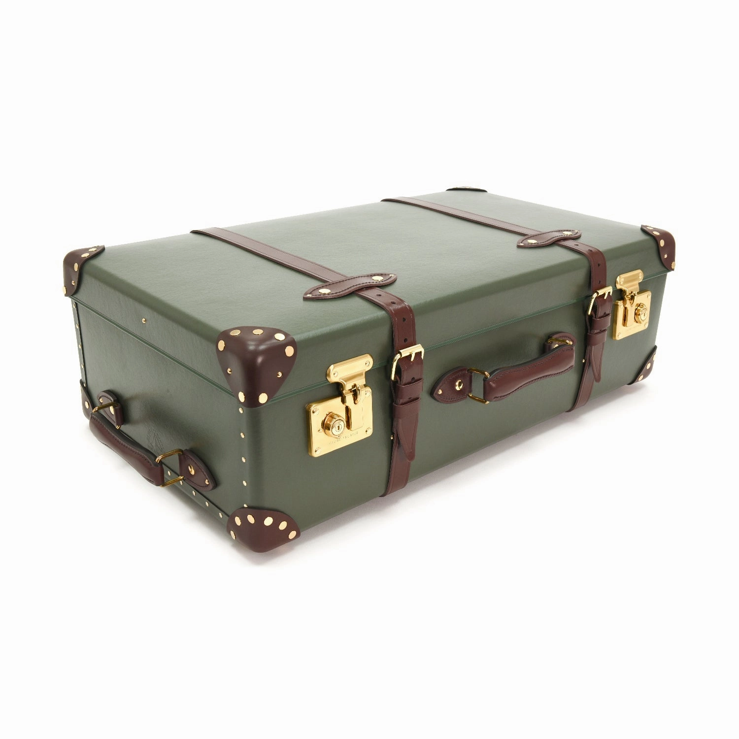 Centenary  Large Suitcase | Green/Brown/Gold