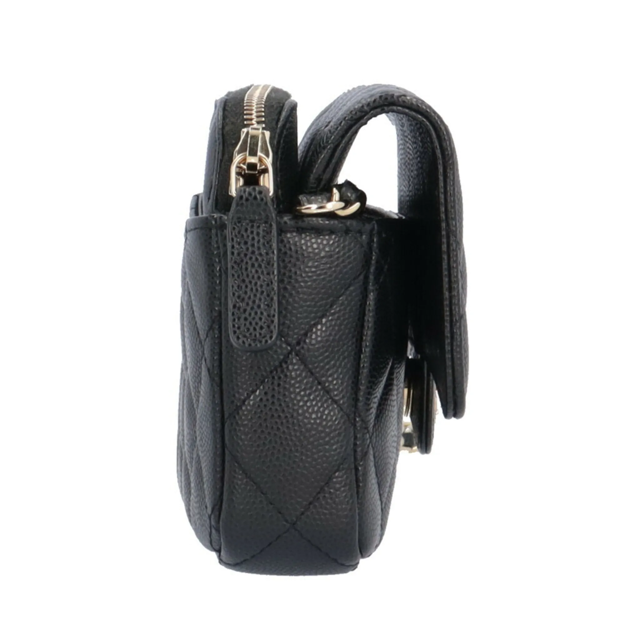 Chanel Caviar Leather Shoulder Bag (Pre-Owned)