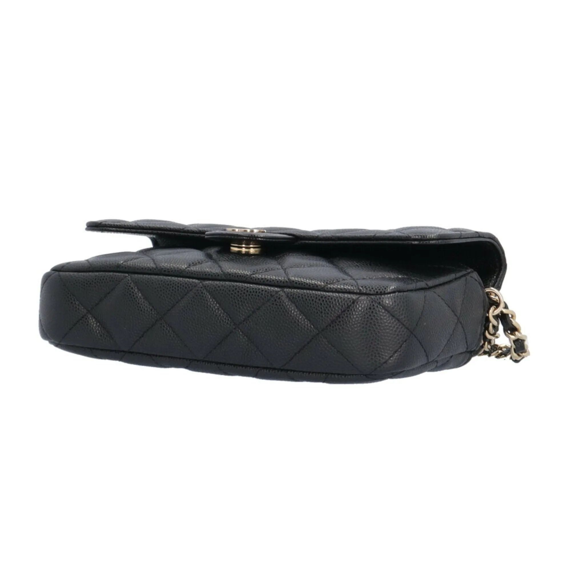 Chanel Caviar Leather Shoulder Bag (Pre-Owned)