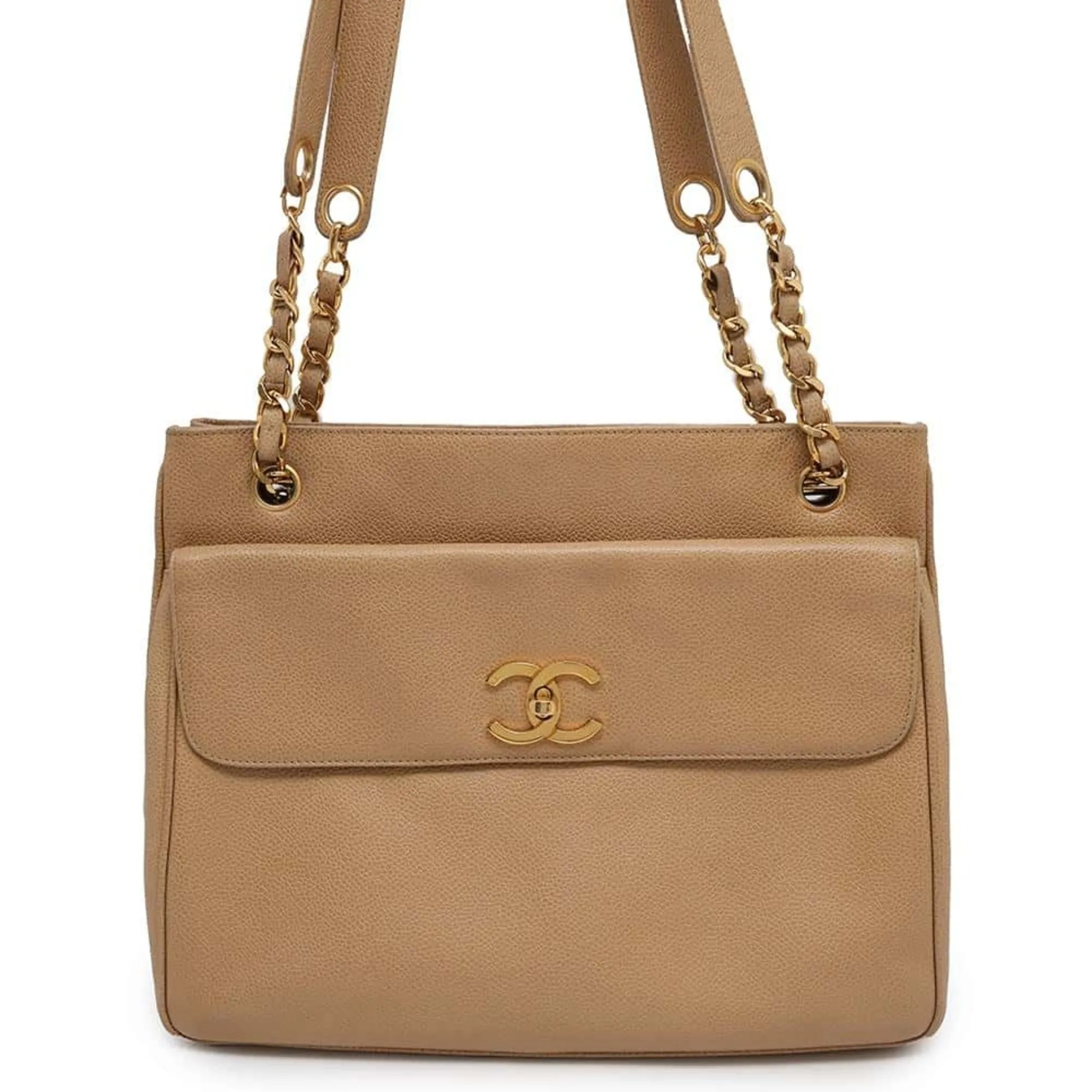 Chanel Coco Mark Leather Shoulder Bag (Pre-Owned)