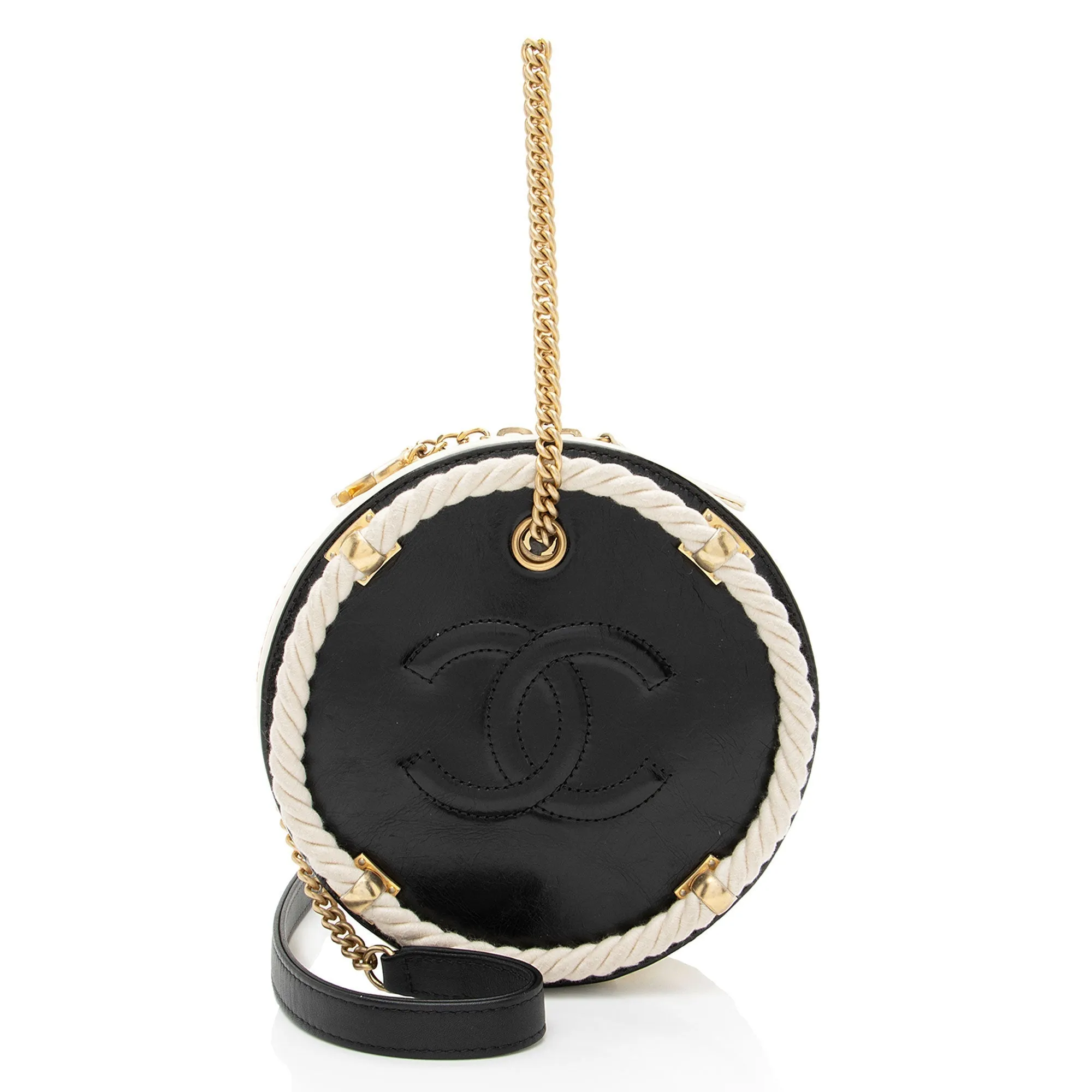 Chanel Crumpled Calfskin En Vogue Round Shoulder Bag (SHF-JKAuQO)