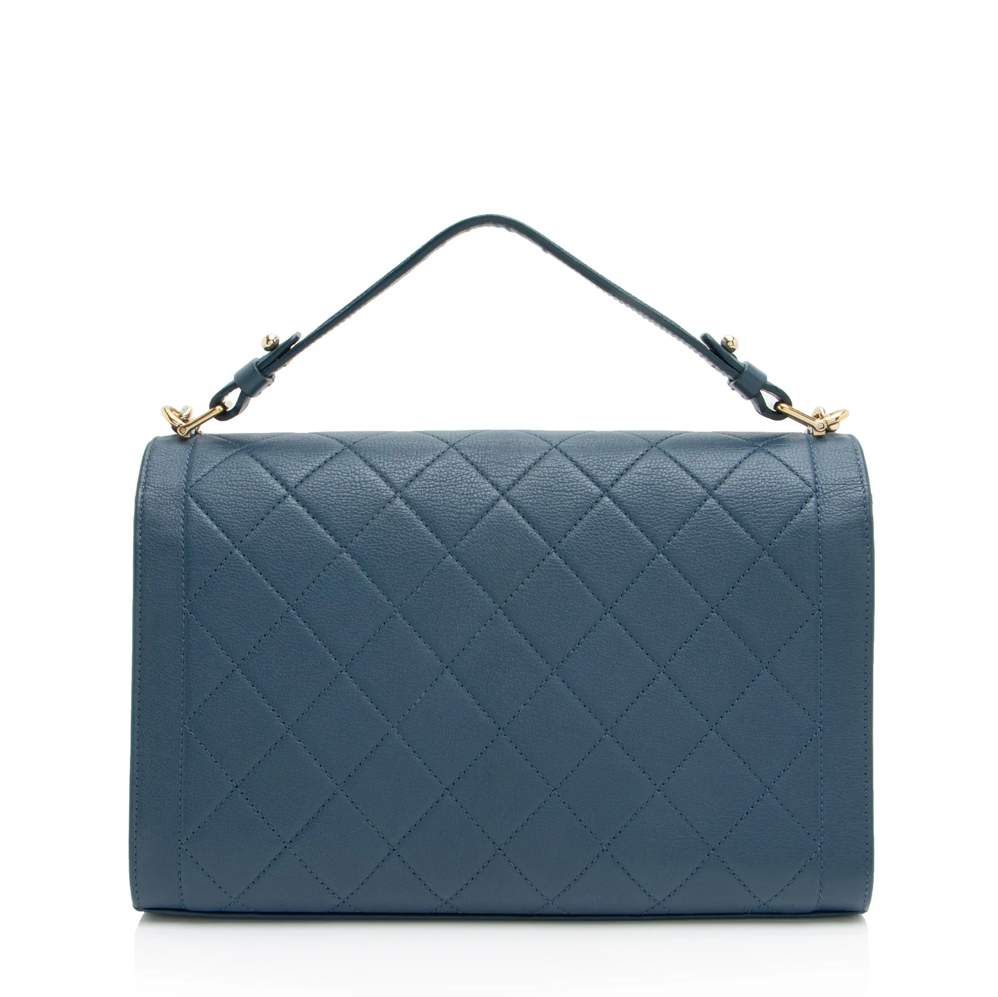 Chanel Grained Calfskin Label Click Large Shoulder Bag (SHF-vwMSPi)