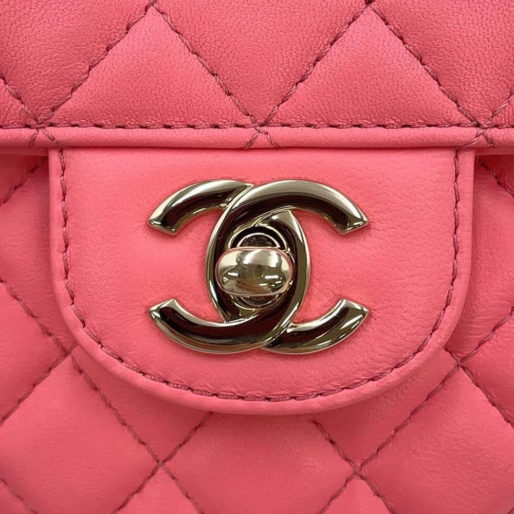 CHANEL Heart Shape ChainShoulder Bag Pink AS3191 Lambskin