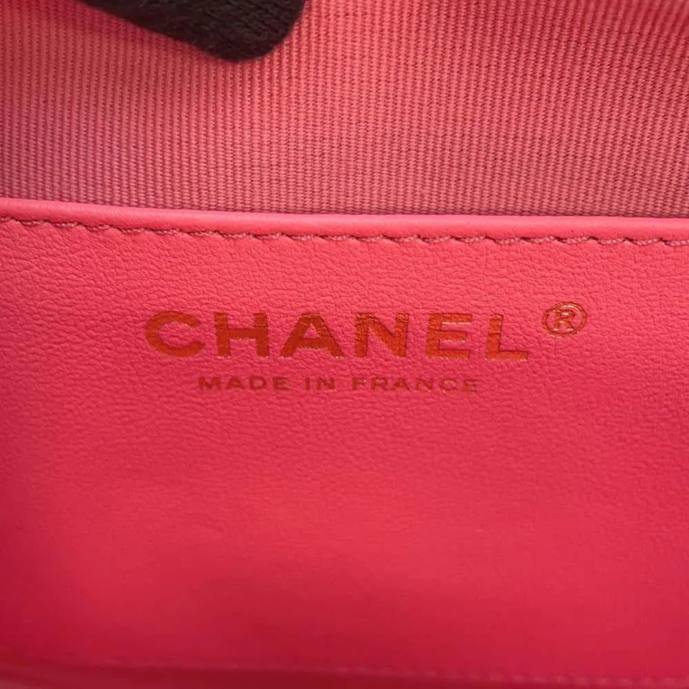 CHANEL Heart Shape ChainShoulder Bag Pink AS3191 Lambskin