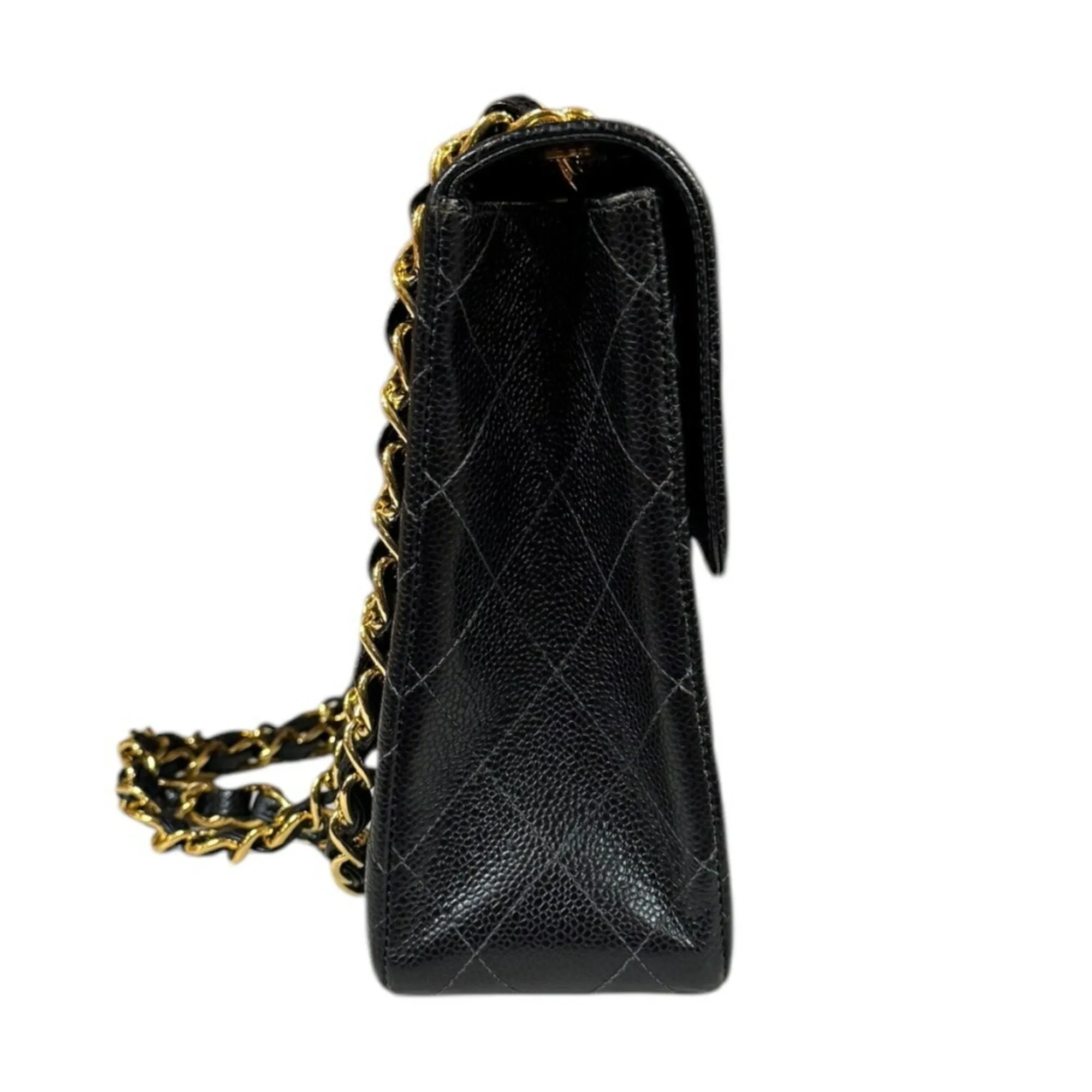 Chanel Jumbo Leather Shoulder Bag (Pre-Owned)