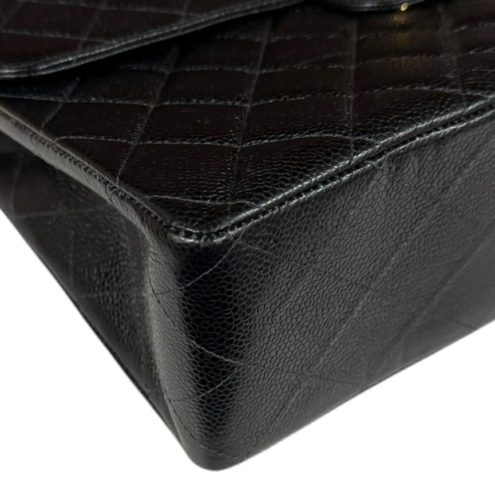 Chanel Jumbo Leather Shoulder Bag (Pre-Owned)