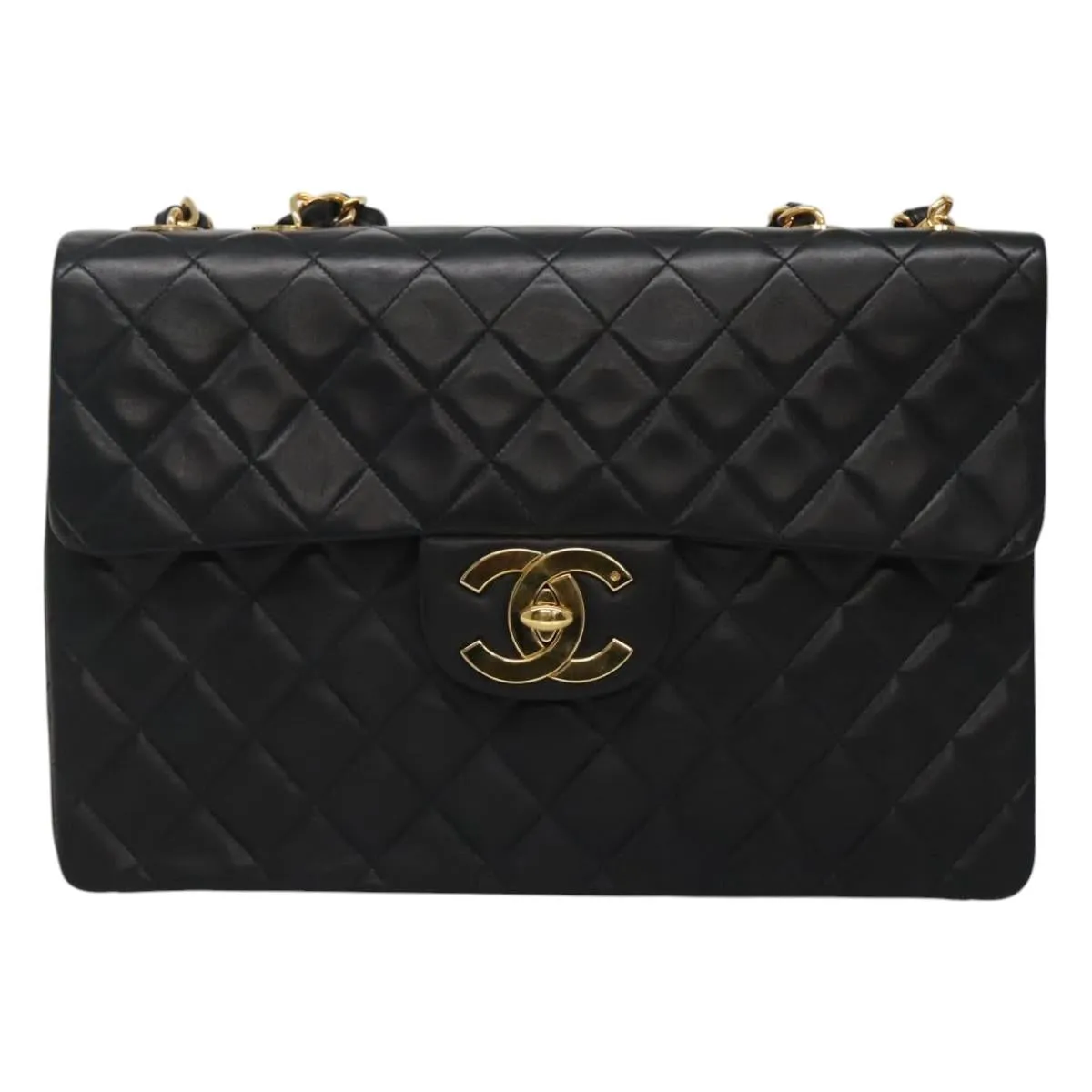 Chanel Jumbo Leather Shoulder Bag (Pre-Owned)
